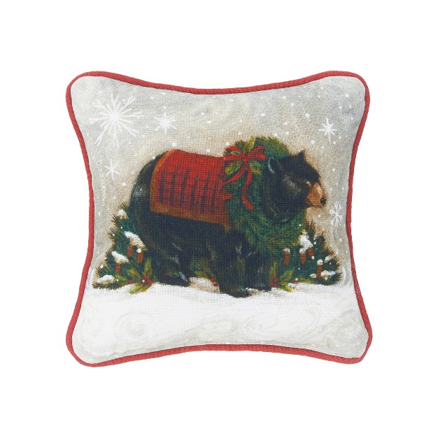 X 8 quot Woodland Bear Petite Size Printed Petite Size Accent Throw Pillow