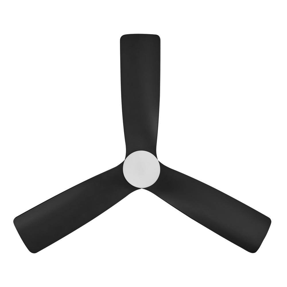 Hampton Bay Marlston 36 in. Integrated CCT LED IndoorOutdoor Ceiling Fan Matte Black with Matte Black Blades and Remote Control N375A-MBK