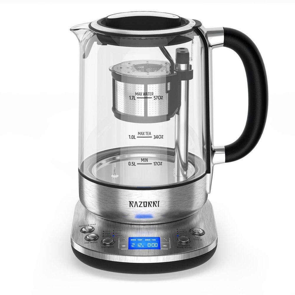 Razorri Electric Tea Maker 1.7L with Automatic Infuser for Tea Brewing Stainless Steel PTK17A