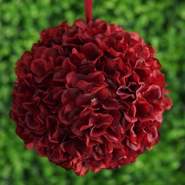 4Pcs Silk Hydrangea Kissing Balls 7 Inch