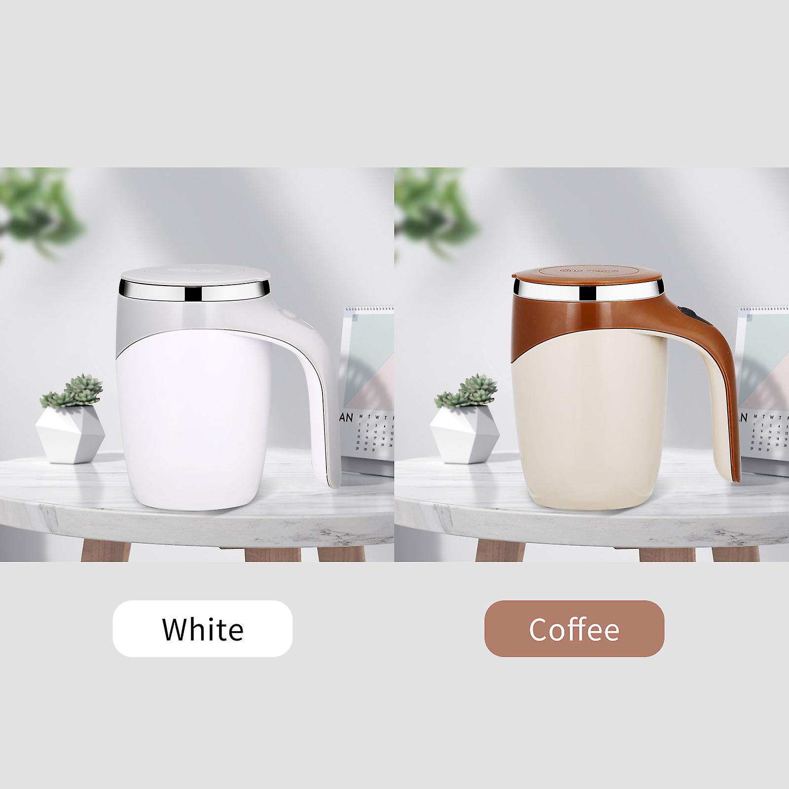 Coffee 380ml Self Stirring Mug With Lid Automatic Magnetic Stirring Coffee Cup Electric Stainless Steel Self Mixing Coffee Cup For Coffee Milk Cocoa H