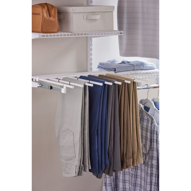 Rubbermaid Configurations Pant Rack White Sliding