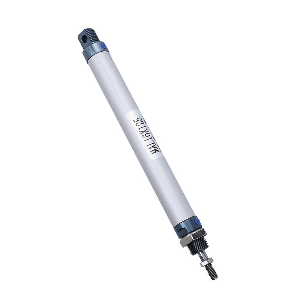 MAL 16mm Single Rod Double Acting Mini Pneumatic Air Cylinder Aluminum Alloy (125mm Stroke)