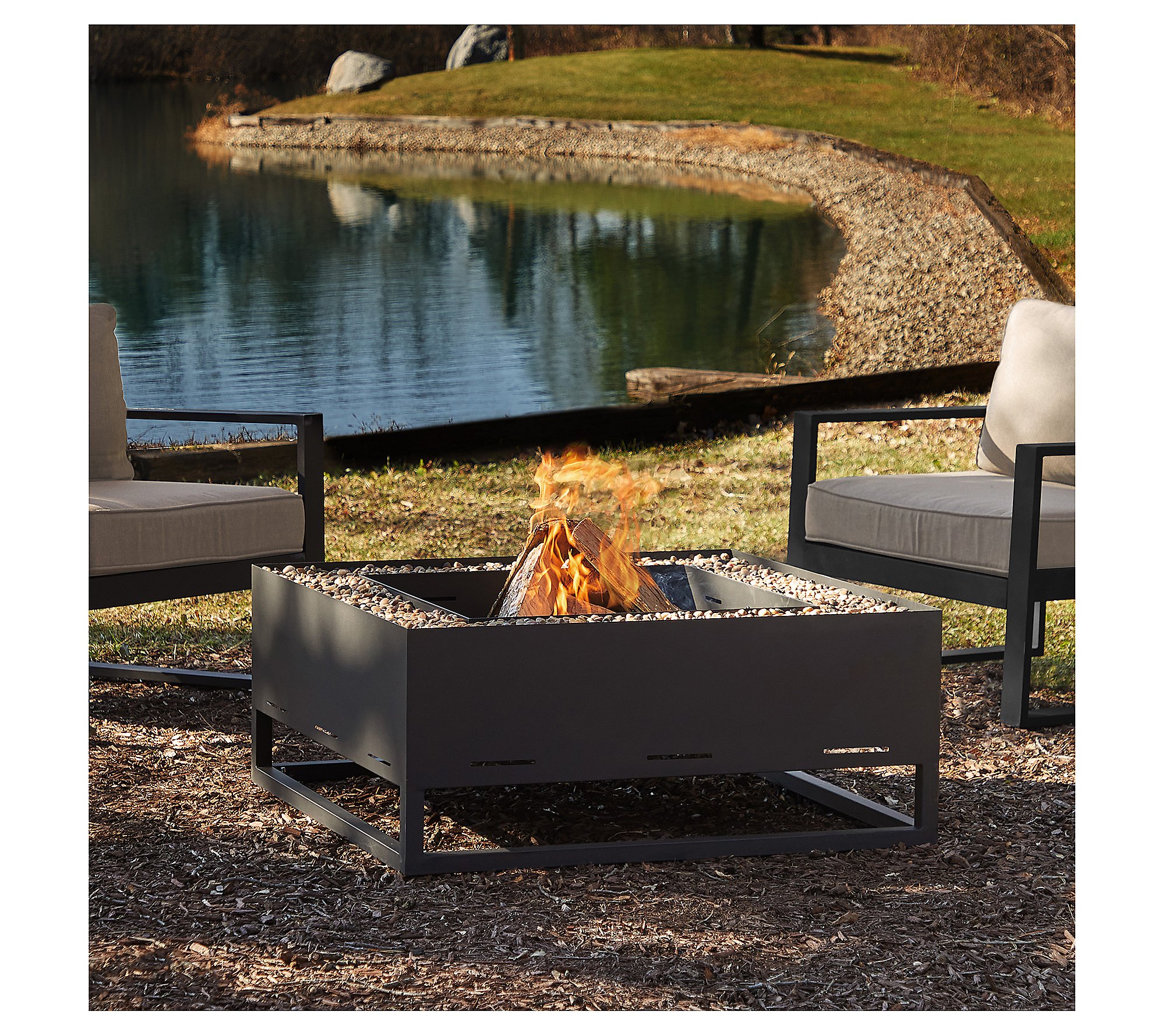 Real Flame Trey Wood Burning Fire Pit