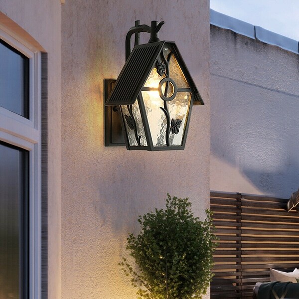 Waterproof Outdoor Wall Sconces Frosted Glass Flower Wall Lamp Shopping - The Best Deals on Outdoor Wall Lanterns | 40353272