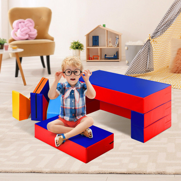 Costway 43278905 4 in 1 Crawl Climb Foam Shapes To...