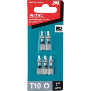 Makita IMPACT XPS T10 Torx 1 in. Insert Bit (5-Pack) E-00608