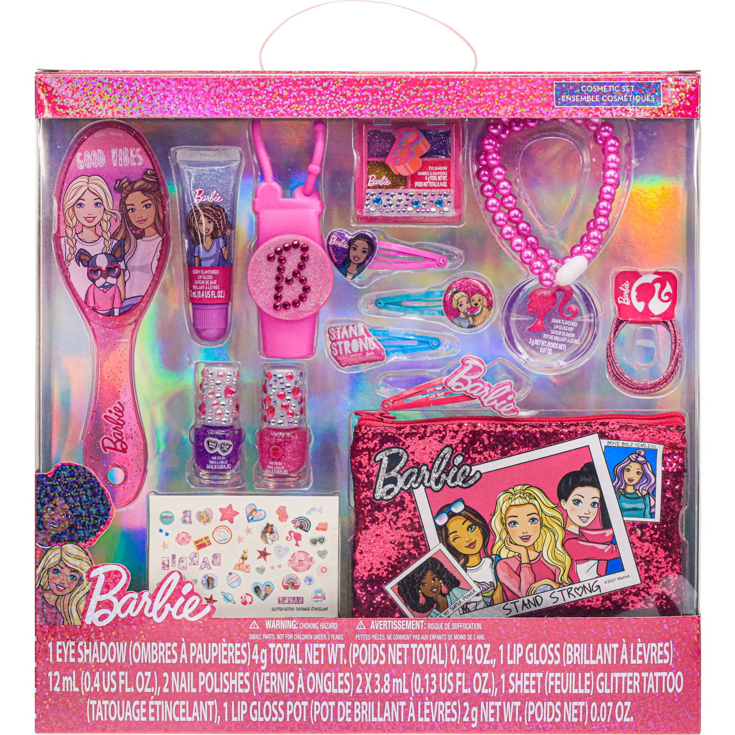 Barbie - Townley Girl Cosmetic Makeup Box Set for Girls, Ages 3+