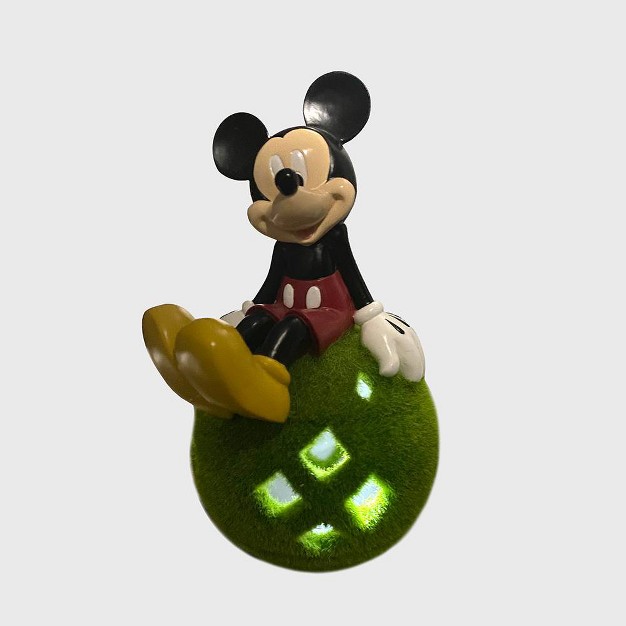 Stone Mickey Mouse Sitting On Flocked Ball Garden Statue