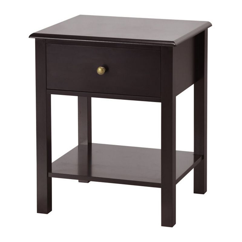 Hivago Nightstand End Table with Drawer and Shelf