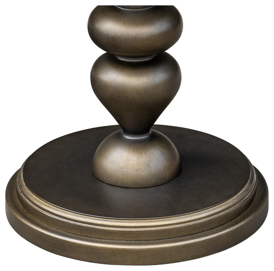 Del Mar Bronze Pedestal Round Accent Table for Small Space   Traditional   Side Tables And End Tables   by Olliix  Houzz