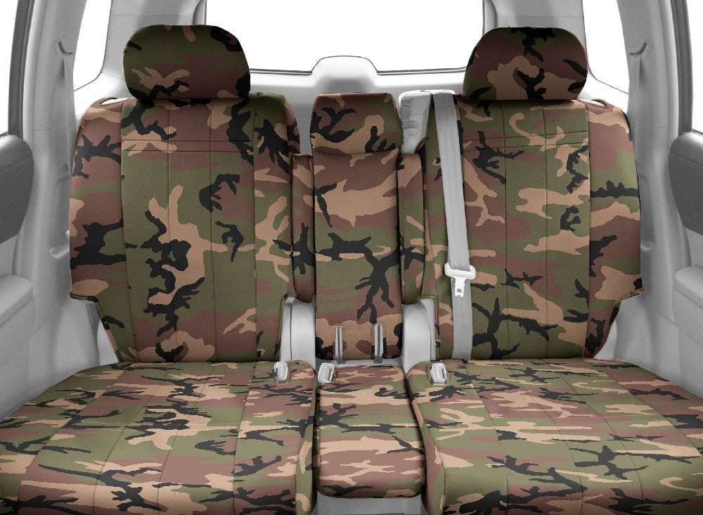 2007-2014 Chevy / GMC Avalanche | Silverado | Suburban | Tahoe | Sierra|Yukon 1500-3500 Front Row 40/20/40 Split Bench Retro Insert and Trim Camouflage Custom Seat Cover