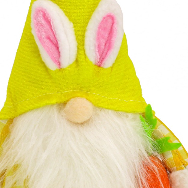 National Tree Company Easter Bunny Gnome Table Decoration Yellow Easter Collection 11 Inches