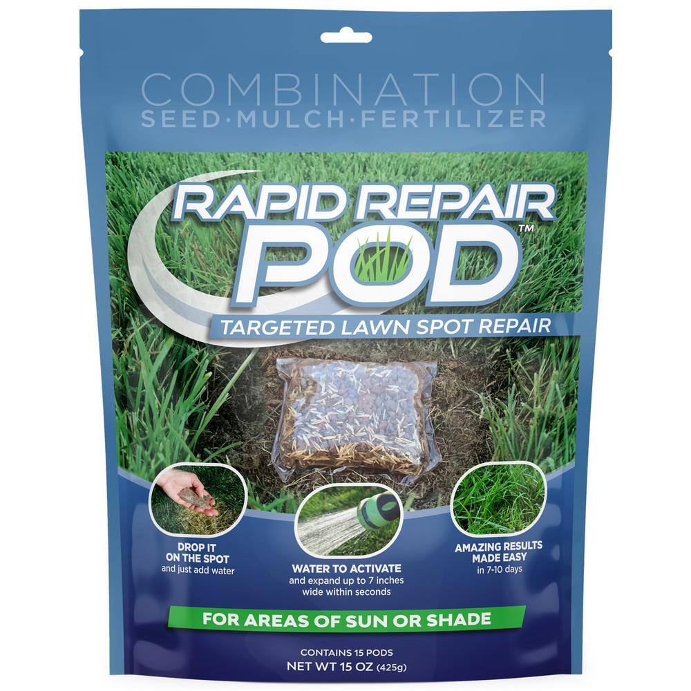 Rapid Repair Pod Rapid Repair Pods 15-Count Sun and Shade Lawn Spot Repair 300016