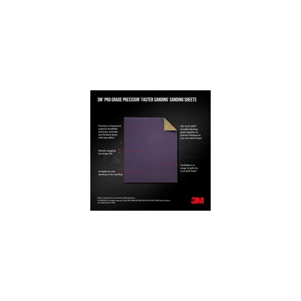 3M Pro Grade 120 Grit Medium 9 x 11 Faster Sanding Sheet