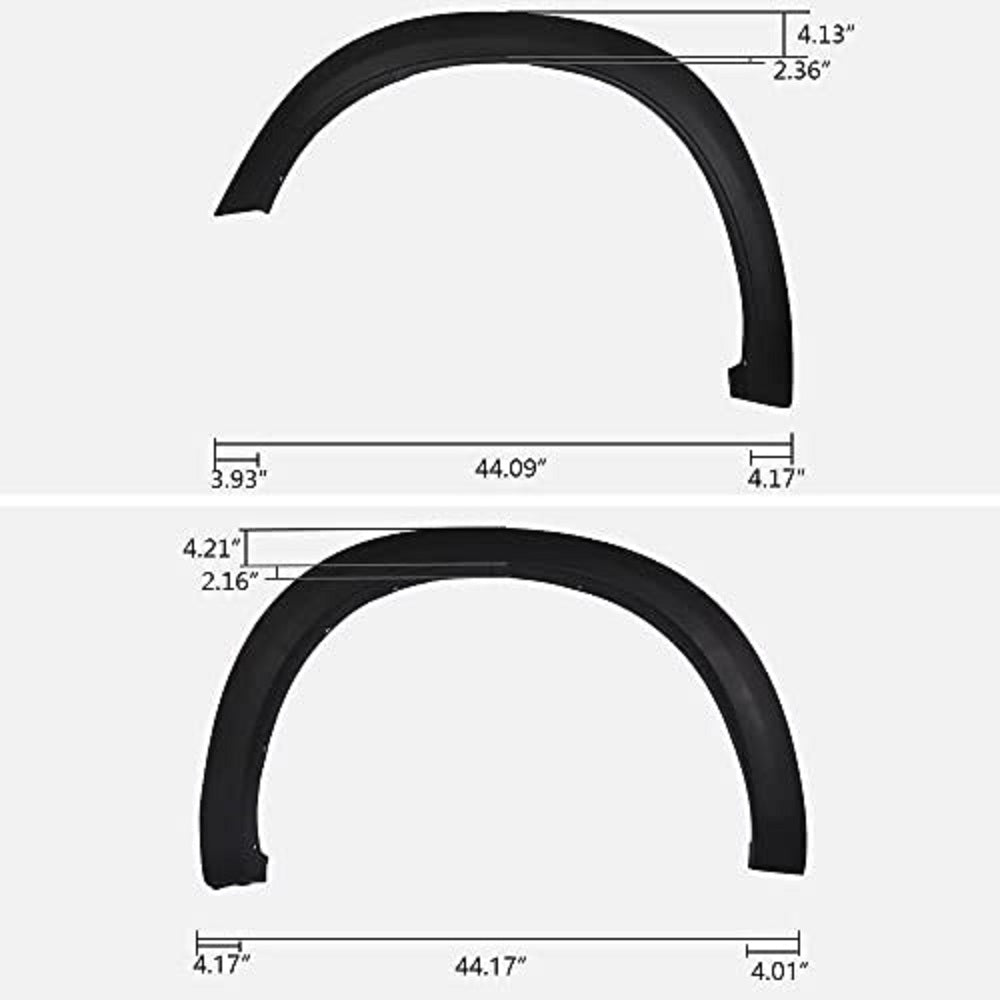 PIT66 Fender Flares Fit for  2009-2018 Dodge Ram 1500 Factory Style Bolt On Fender Flares