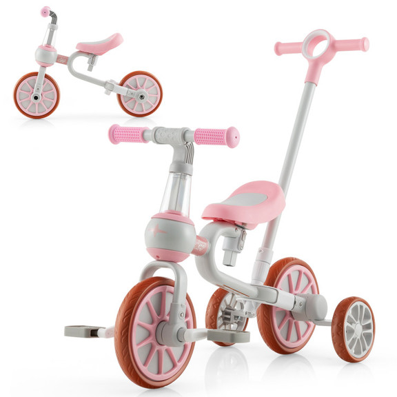 Costway 34512769 4 in 1 Kids Trike Bike with Adjus...