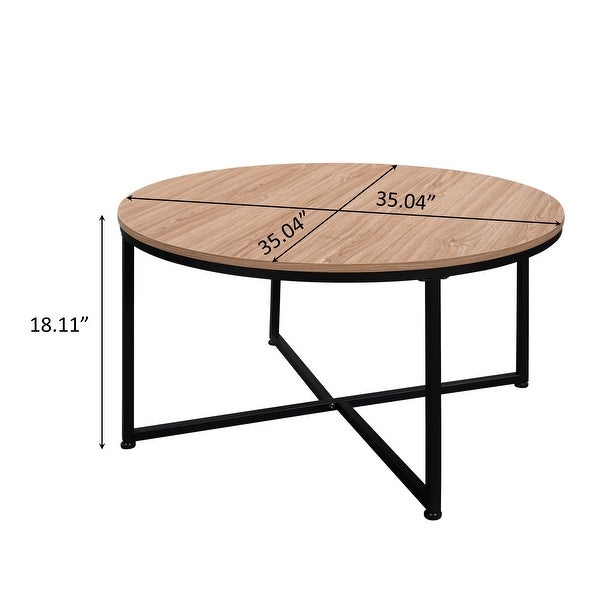 Modern Style TiramisuBest Round Metal Coffee Table