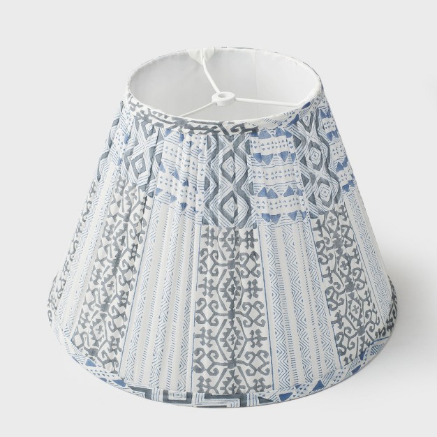 Mela Artisans Palewave Pattern Pleated Lamp Shade