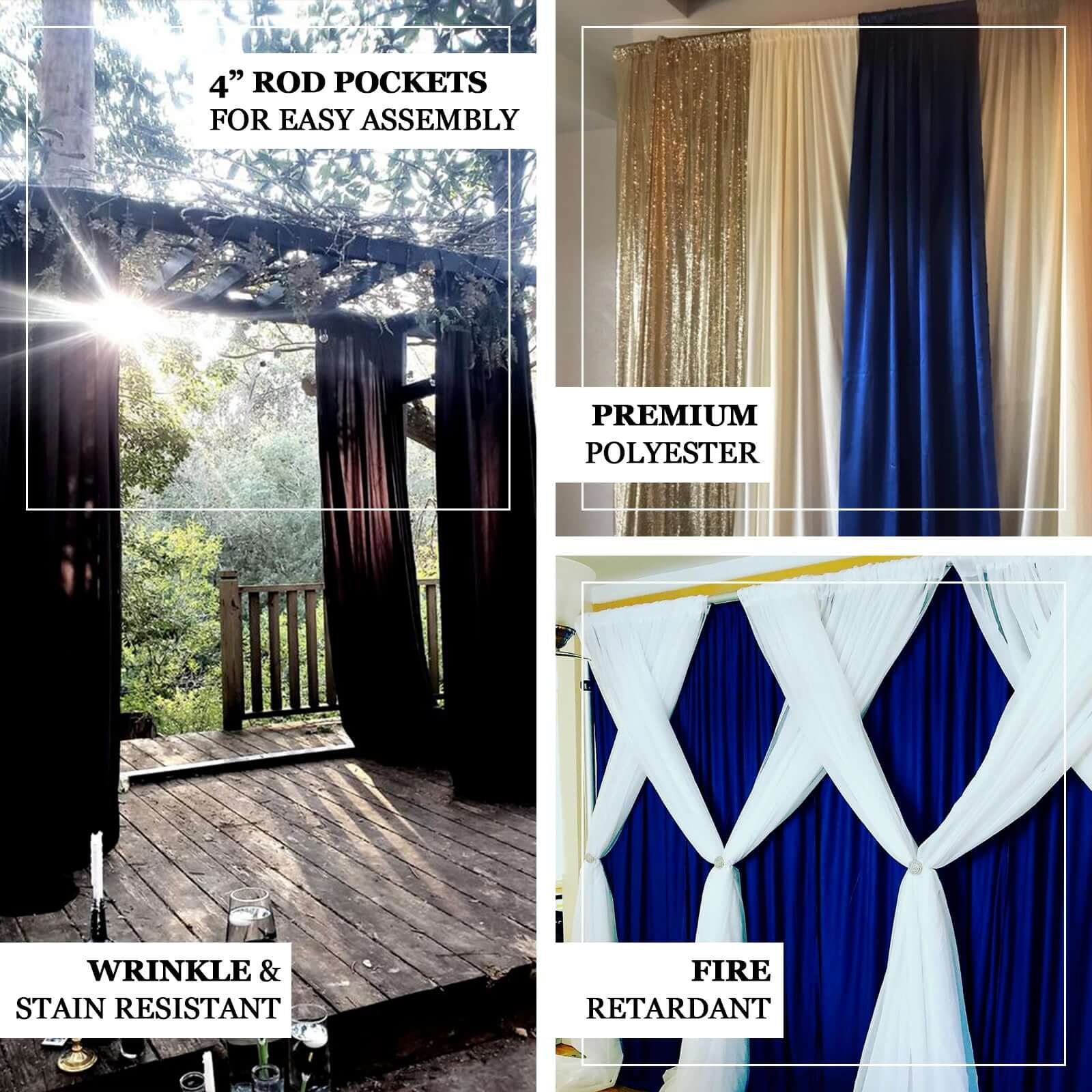 2 Pack Lavender Lilac Scuba Polyester Backdrop Drape Curtains, Inherently Flame Resistant Event Divider Panels Wrinkle Free With Rod Pockets - 10ftx10ft