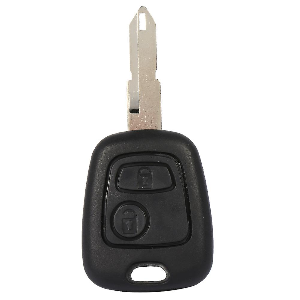 2 Buttons Uncut Blank Blade Remote Auto Car Key Fob Shell Case Replacement For Peugeot 206