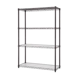 TRINITY Dark Bronze 4-Tier Steel Wire Shelving Unit with Liners (36 in. W x 54 in. H x 14 in. D) TBFPBR-0943