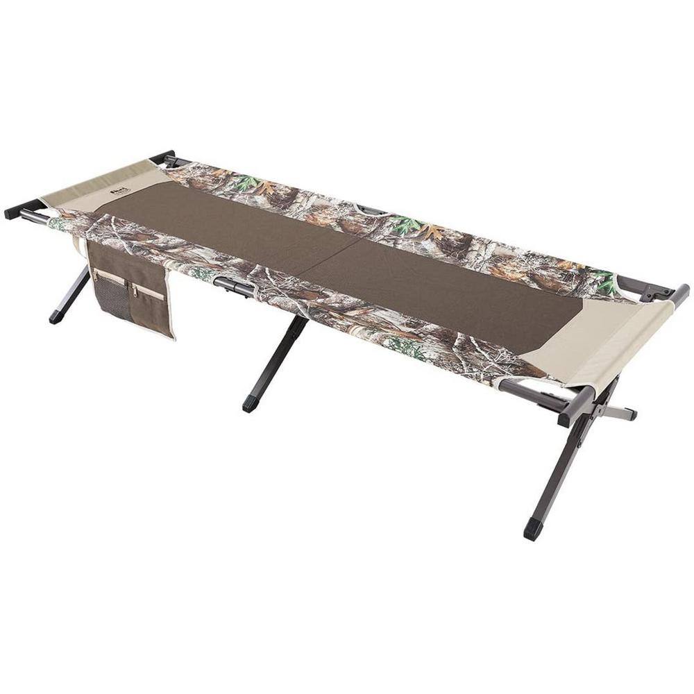 TR Cedar Deluxe Camo Heavy-Duty 300 lbs. Weight Capacity Folding Cot with Carry Bag TR-F20-HNT-023