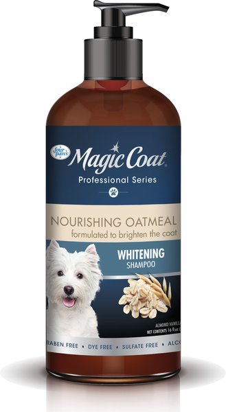 Four Paws Magic Coat Professional Series Nourishing Oatmeal Whitening Dog Shampoo， 16-oz bag