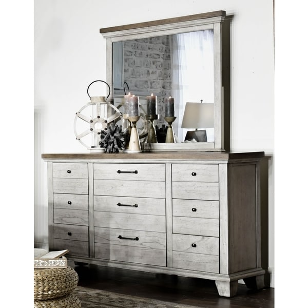 The Gray Barn Overlook Two-tone Dresser and Mirror - - 26386226