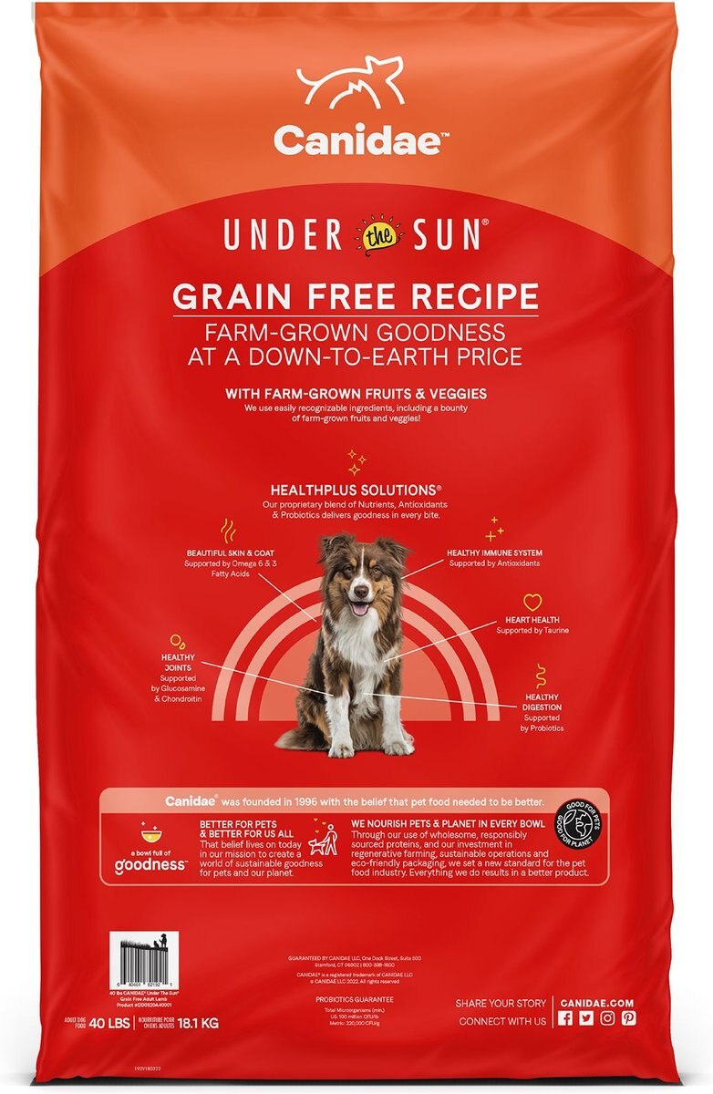 CANIDAE Under the Sun Grain-Free Lamb Recipe Adult Dry Dog Food