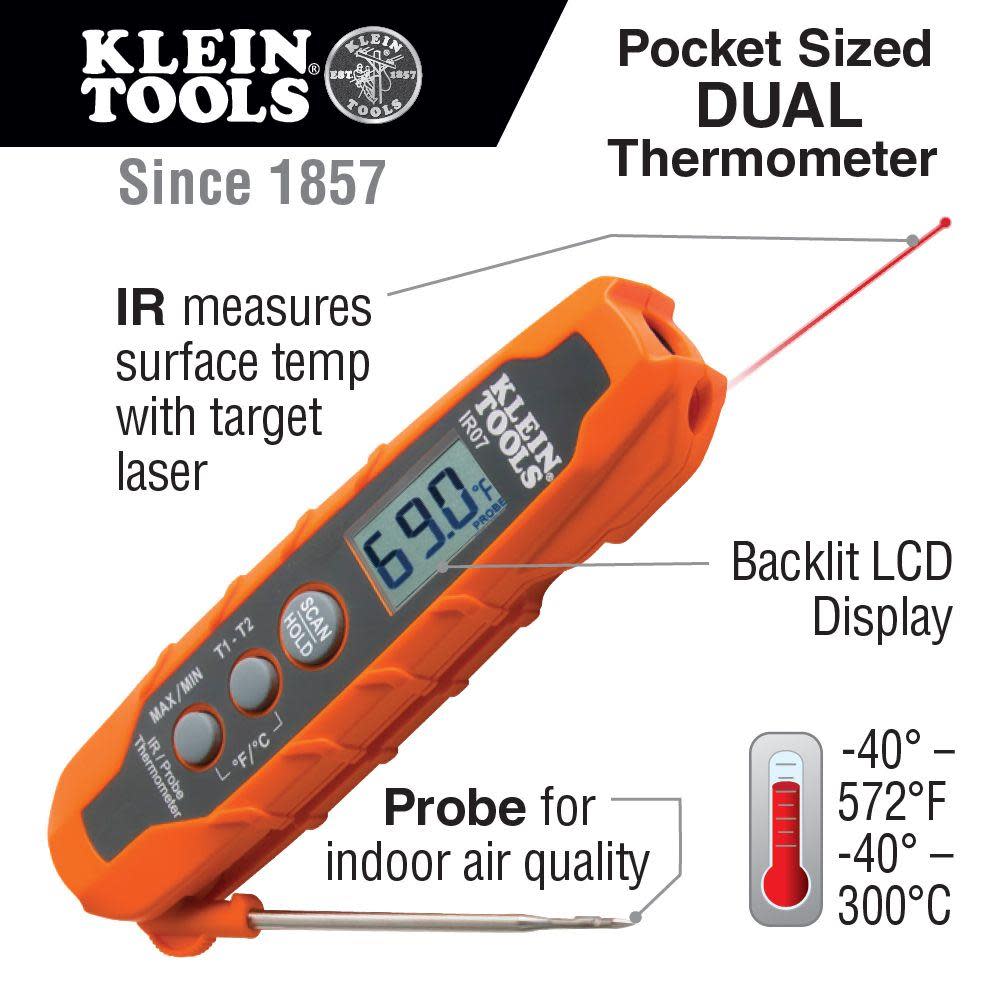 Dual IR/Probe  Digital Thermometer