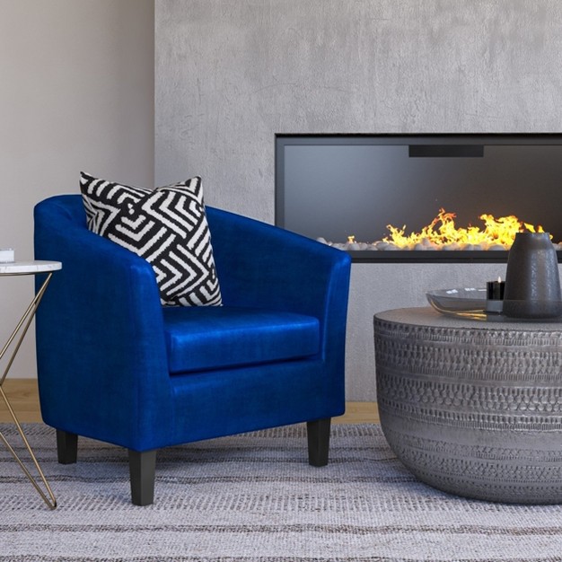 Simplihome Velvet Accent Chair Austin Blue