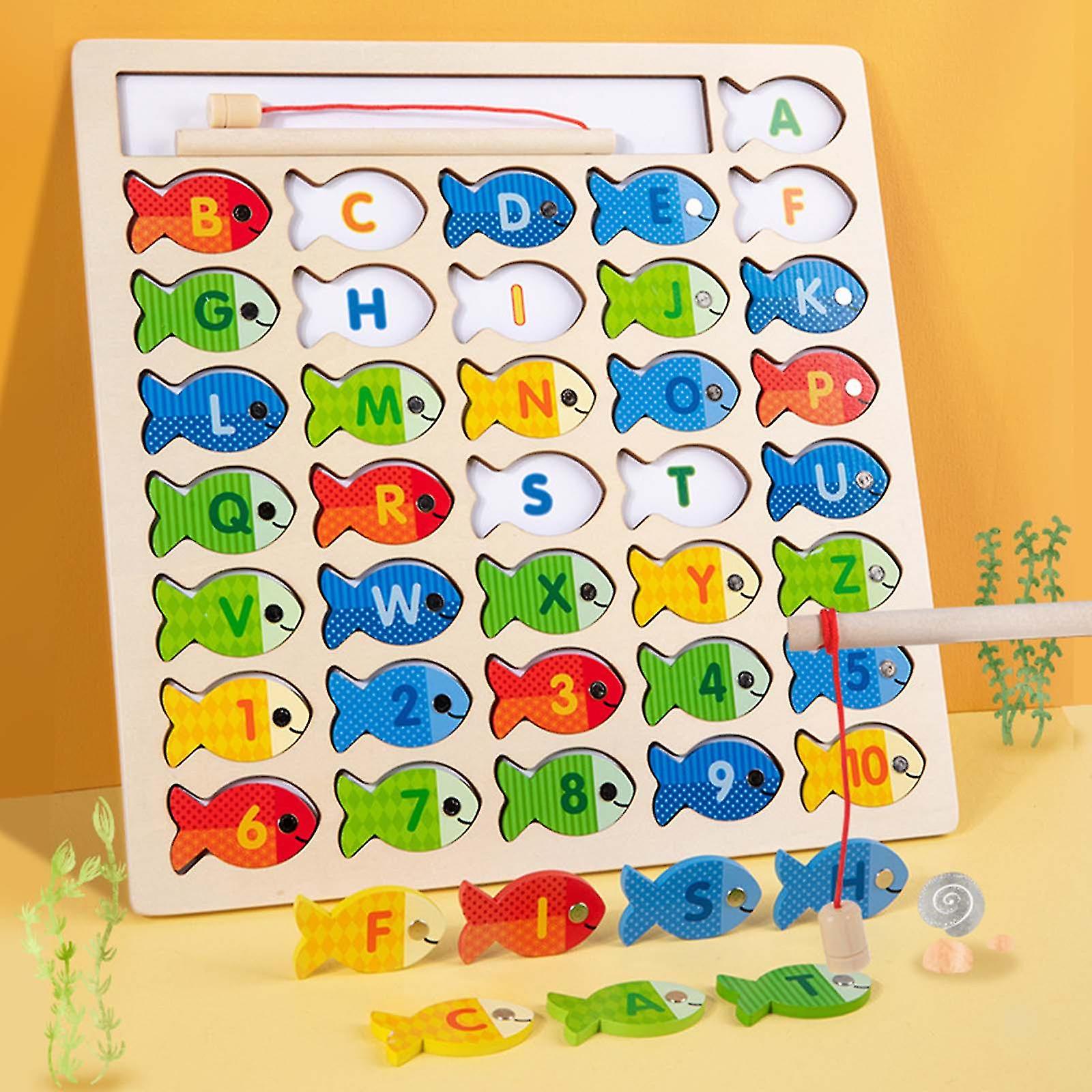 Children Lifelike Puzzle Number Fishing Educational Set Toys Table Games