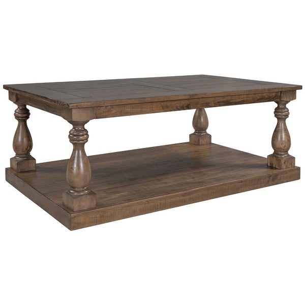 Rustic Floor Shelf Coffee Table