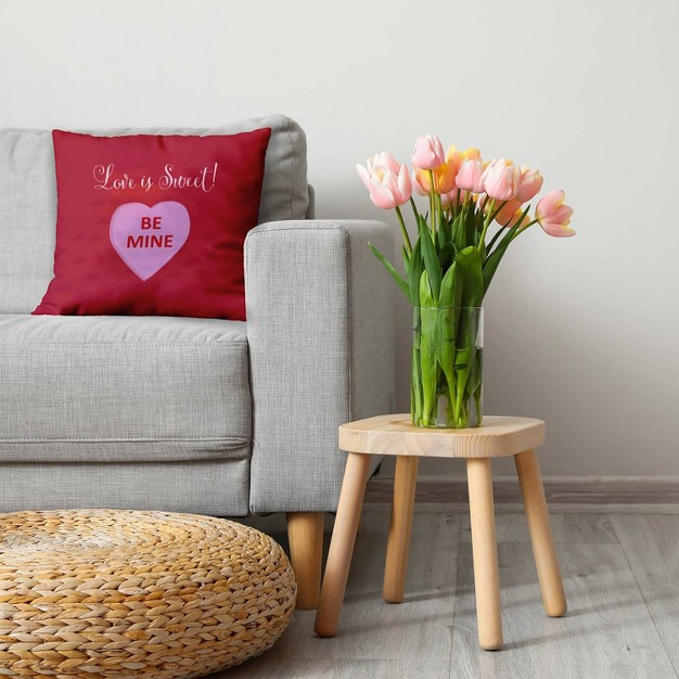 Valentine x27 s Day Love Is Sweet Square Throw Pillow Buddha E By Design