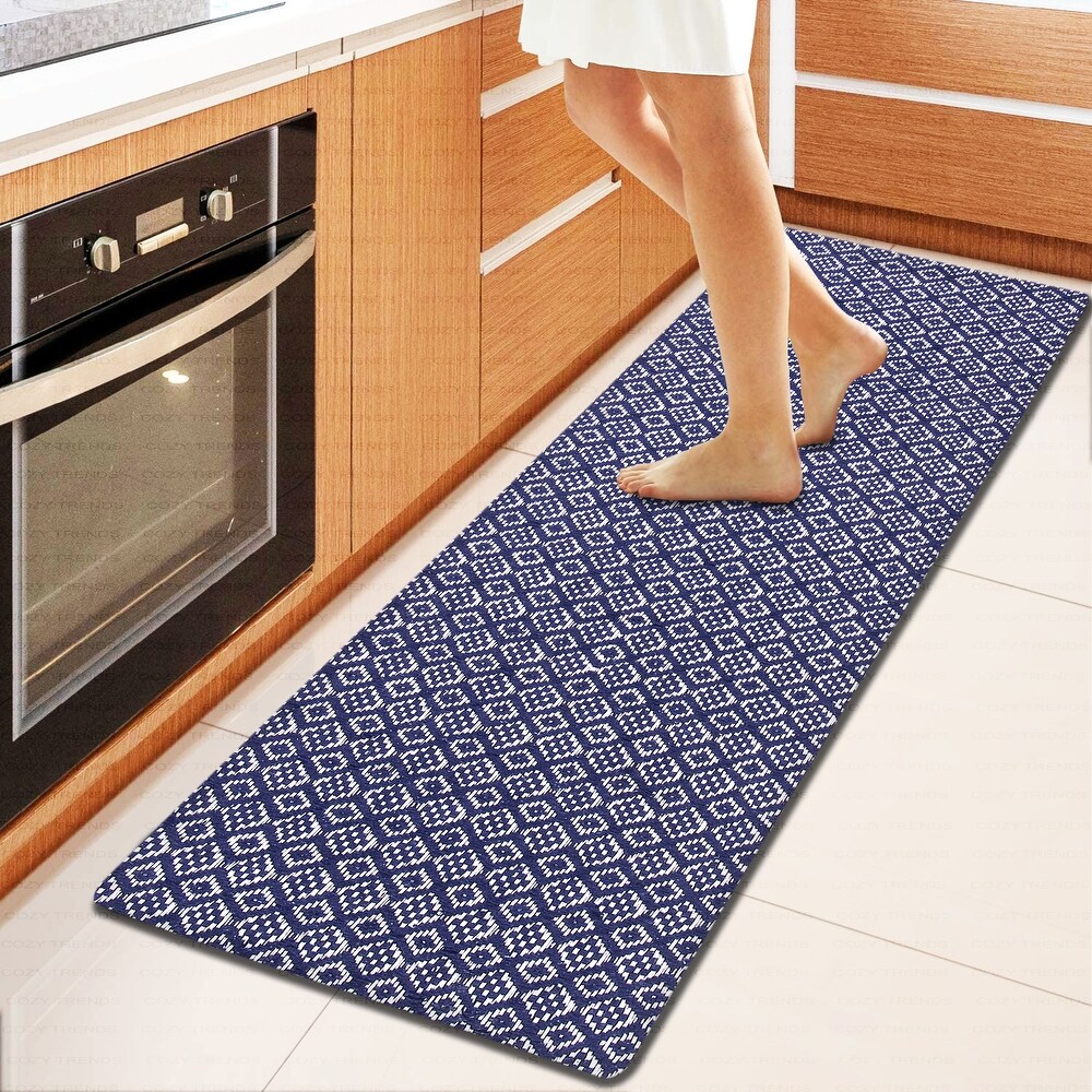 Kitchen Runner Rug/ Mat Cushioned Cotton Hand Woven Anti Fatigue Mat Kitchen/Bathroom/Bed side 18x48''   18''x48''