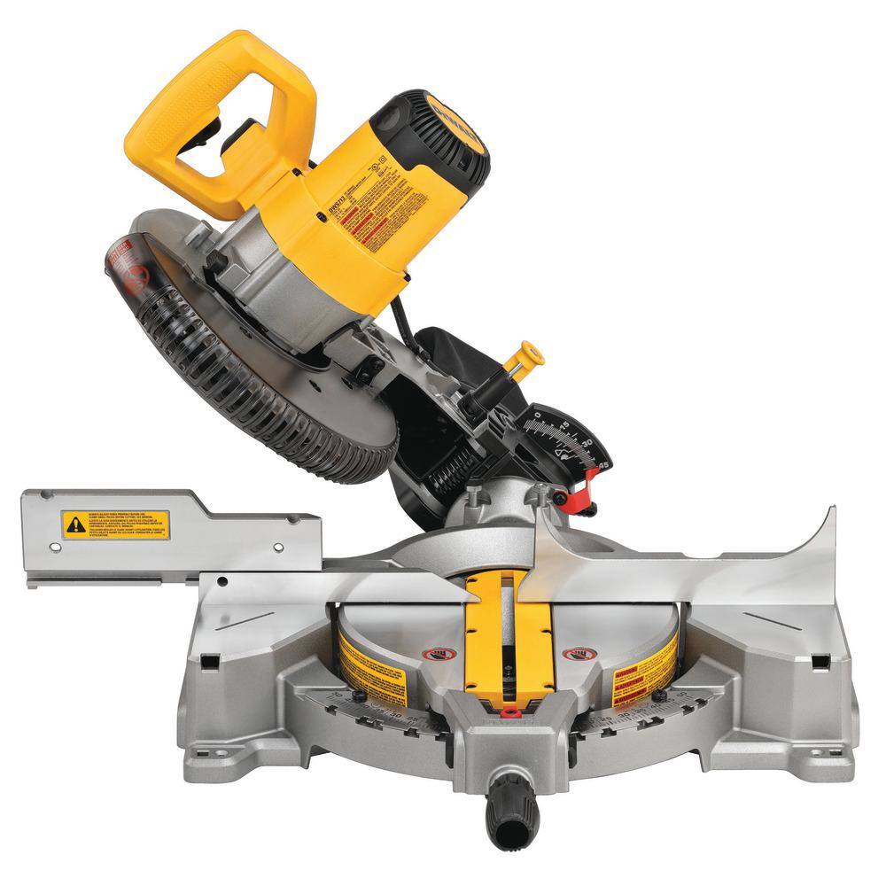 DW 15 Amp Corded 10 in. Compound Single Bevel Miter Saw and 20 Series 10 in. 60T Fine Finish Saw Blade DWS713WDW3106