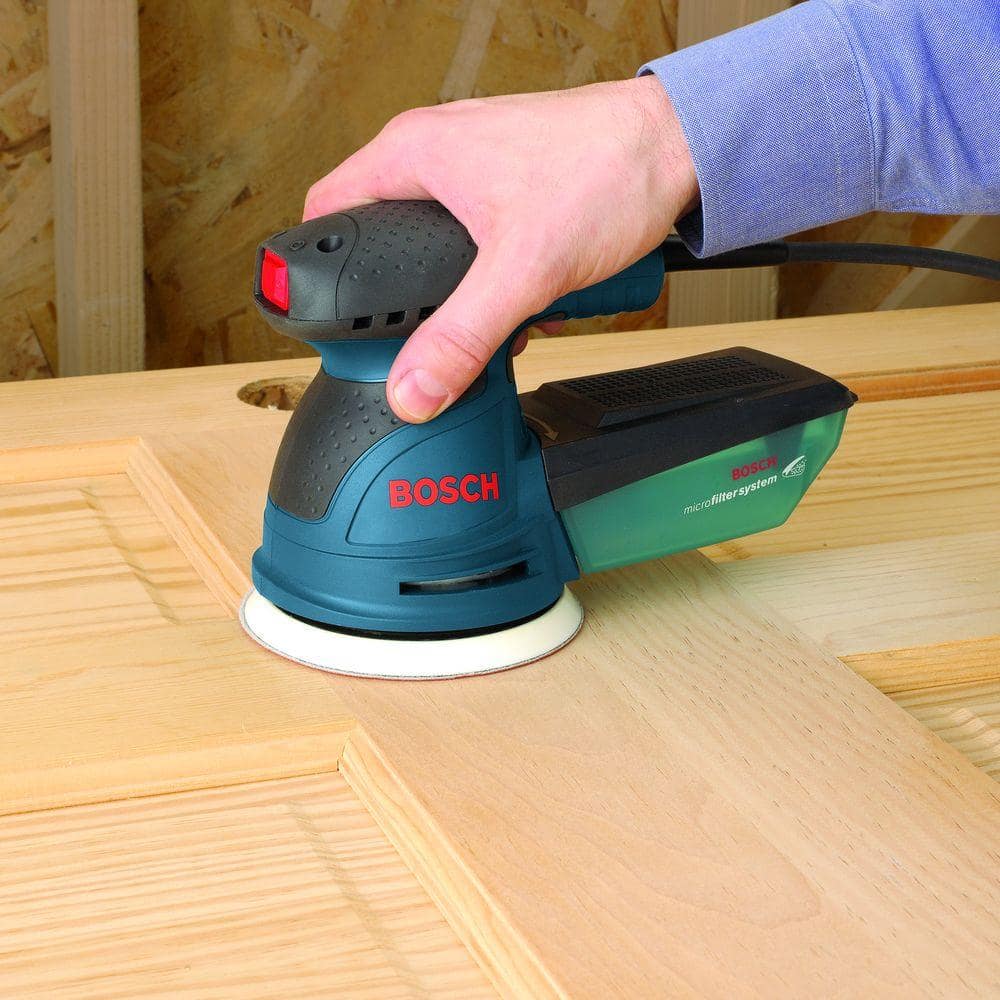 Bosch 2.5 Amp 5 in. Corded Variable Speed Random Orbital Sander/Polisher Kit with Carrying Bag ROS20VSC