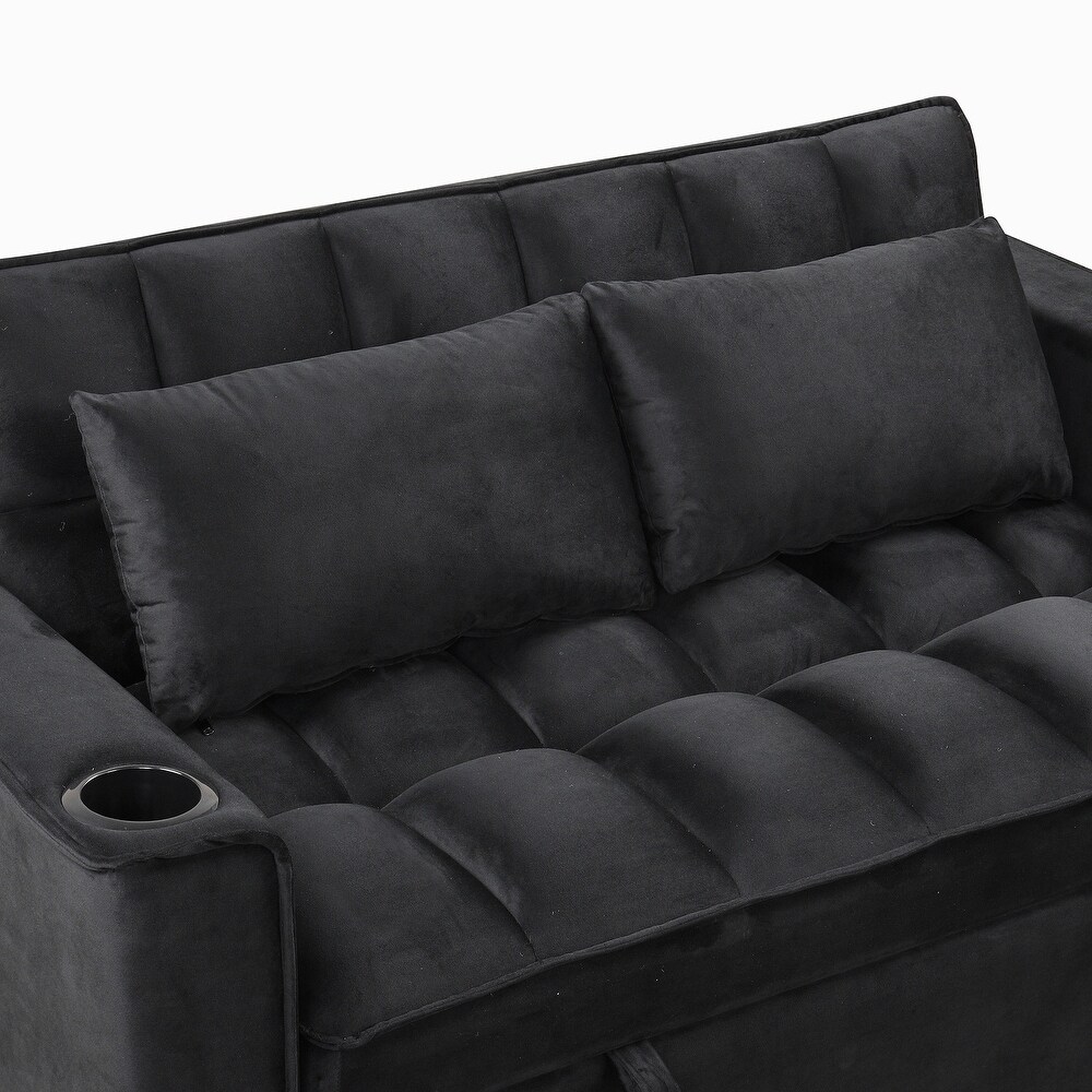 Sofa Bed with Cup Holder and USB Port