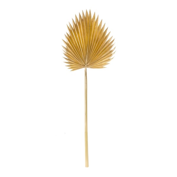 Natural Gold Fan Palm Leaf (Set of 6)