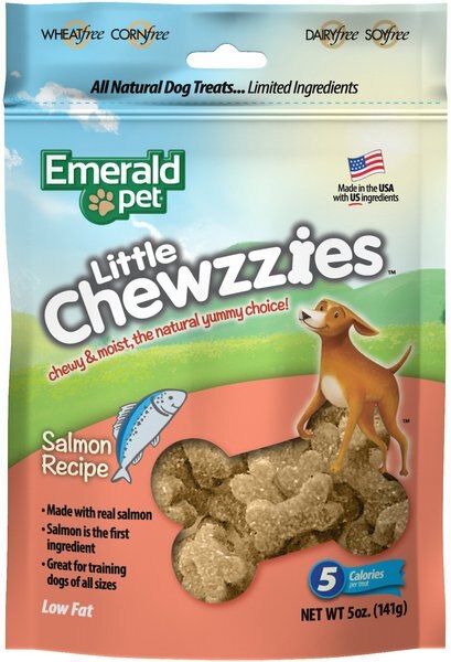 Emerald Pet Little Chewzzies Salmon Recipe Chicken-Free Dog Treats