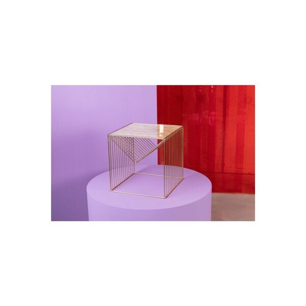 Bold Monkey Money on My Mind Brass Magazine Holder Side Table