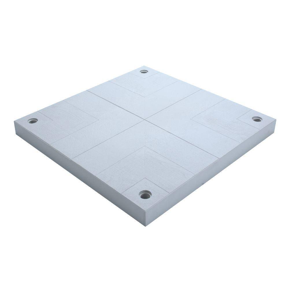 UDECX 40 in. x 40 in. Flint Grey Patio Deck Surface Pad RSPW32