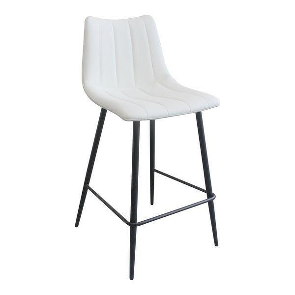 Aurelle Home Alaina Modern Leather Counter Stool (Set of 2) - 18 x 20 x 37