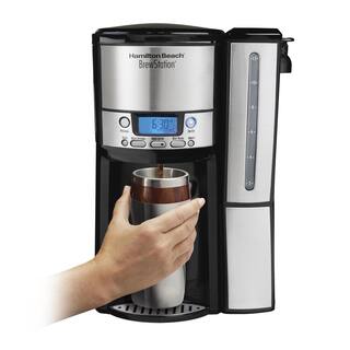 Hamilton Beach BrewStation 12-Cup Programmable Stainless Steel Drip Coffee Maker with Removable Water Reservoir 47950