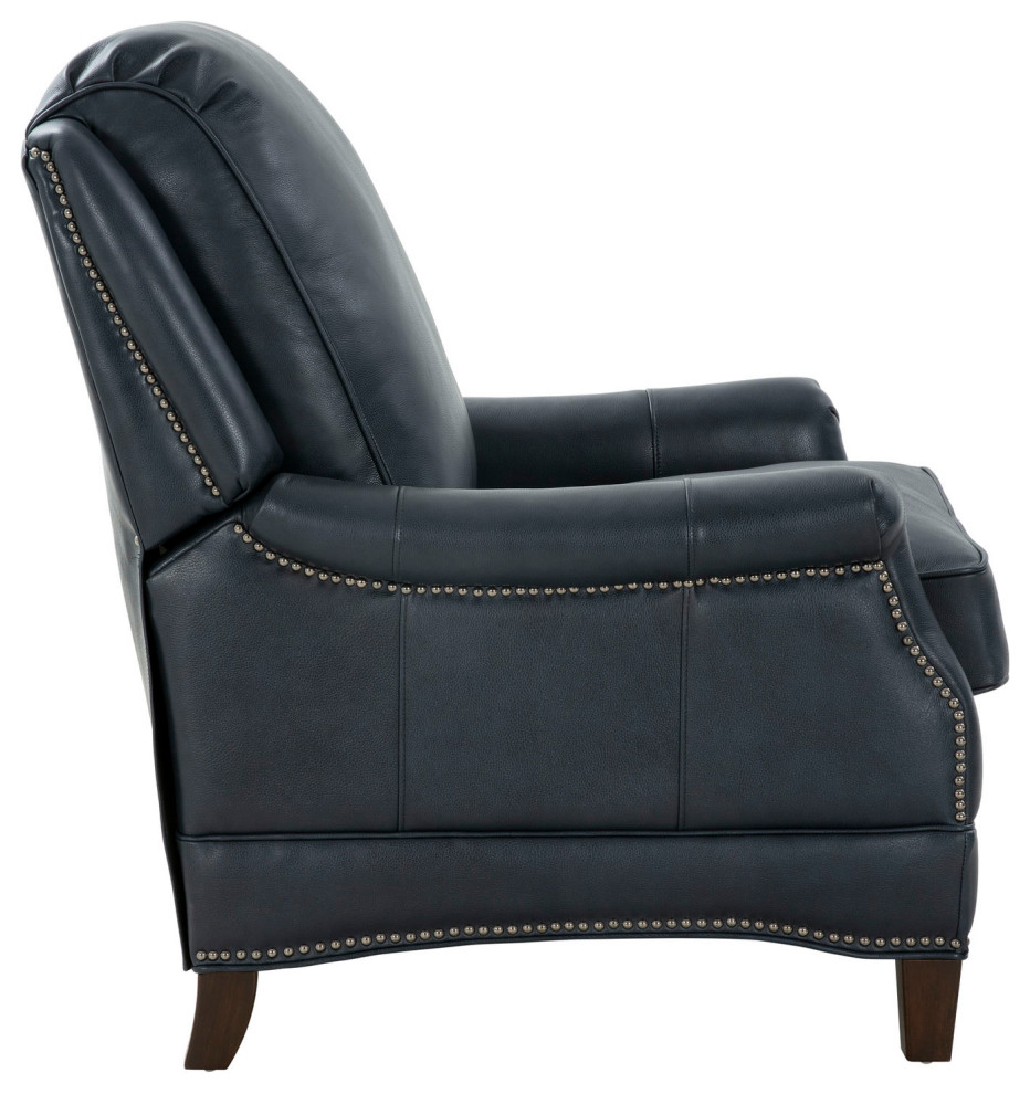 7 3056 Ashebrooke Recliner  Barone Navy Blue   Transitional   Recliner Chairs   by Kolibri Decor  Houzz