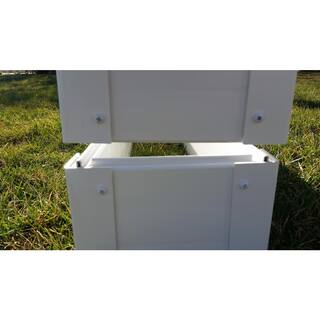 Handy Bed 12 in. x 48 in. x 6 in White Vinyl Raised Garden Bed HB-14TGW