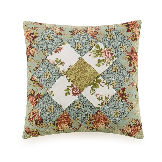 Patchwork Square Decorative Throw Pillow Olivia Modern Heirloom