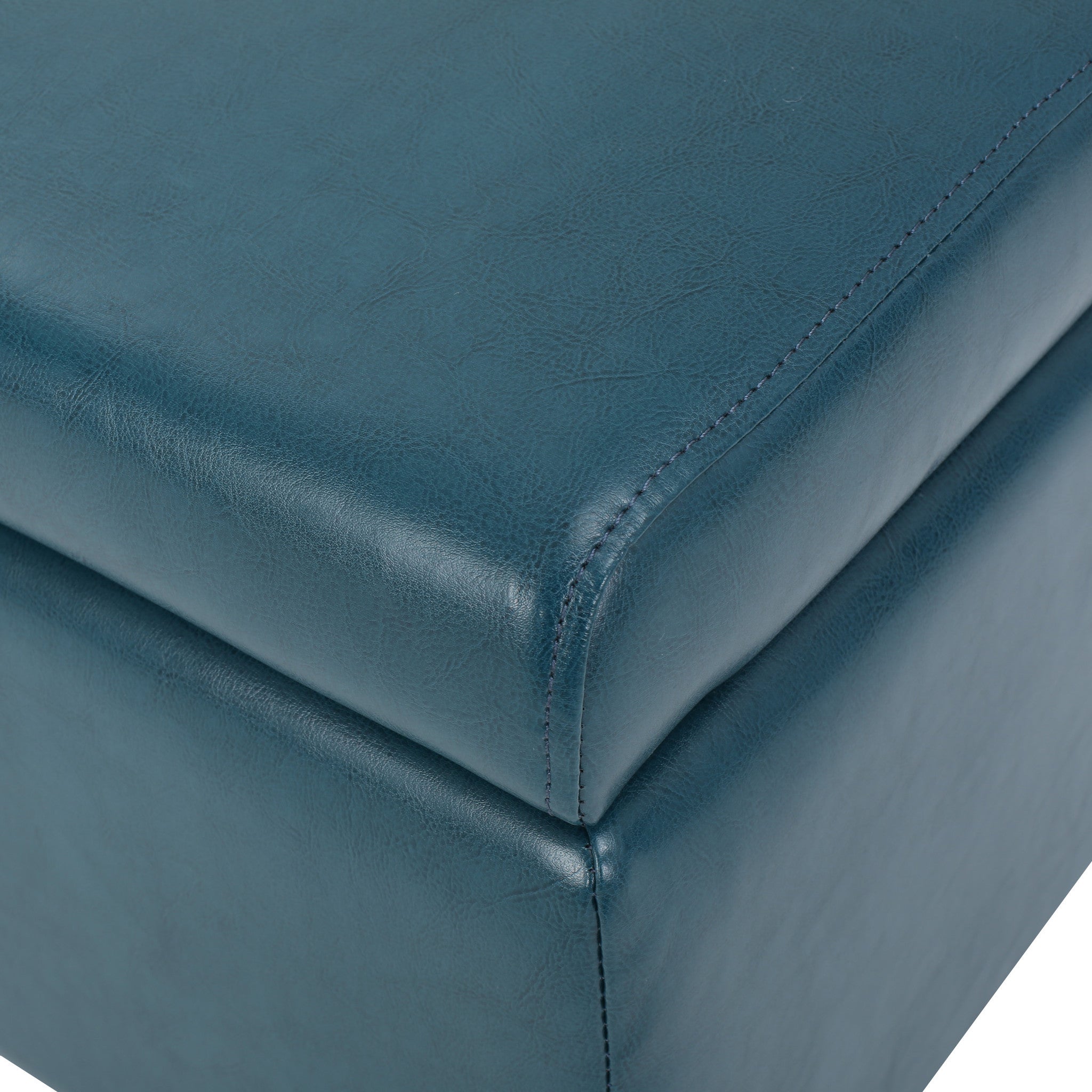 Brianna Rectangle Leather Storage Ottoman Bench