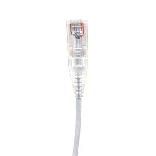 Micro Connectors Inc 25 ft. 28 AWG Ultra Slim CAT6 RJ45 Unshielded Twisted Pair Patch Cable White E08-025W-SLIM